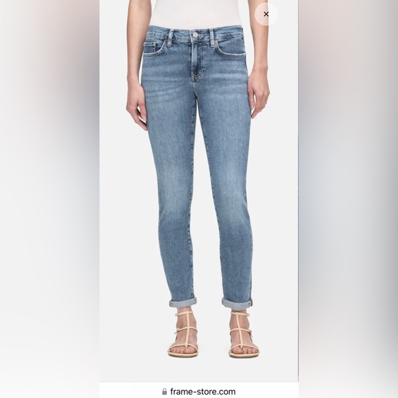 FRAME Jeans Le Garçon in Daphne Blue - Picture 4 of 13